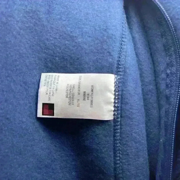 Woolrich Women's 'Andes' Marine Blue Full Zip Fleece Vest Pockets XL Petite - Picture 14 of 14